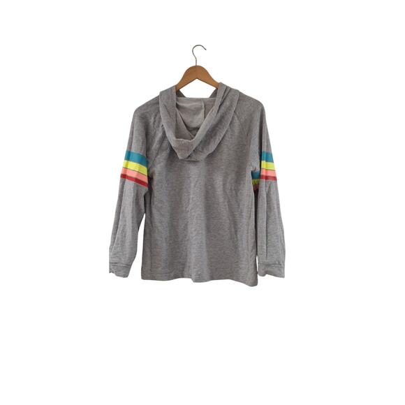 Girls Xcersion Plus Size 3X Rainbow Sleeve Gray Hoodie - Picture 2 of 4